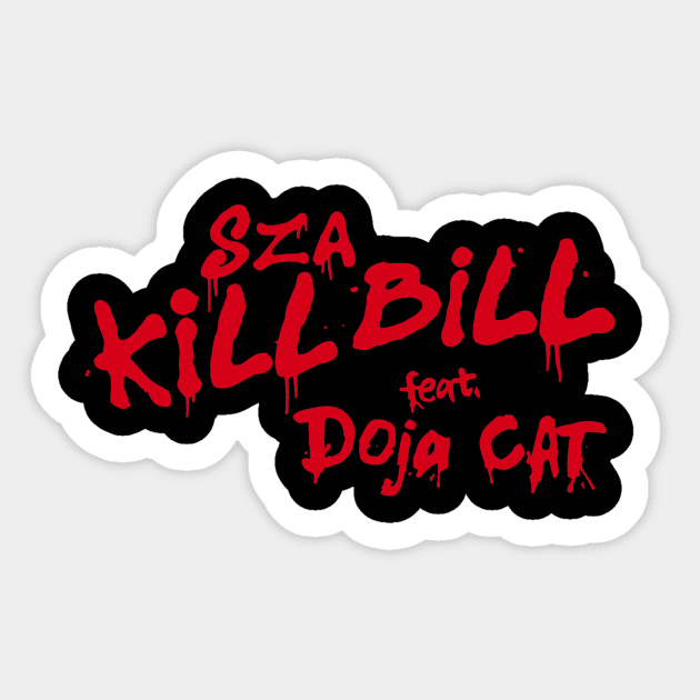 SZA & Doja Cat - Kill Bill Sticker by Inusual Subs